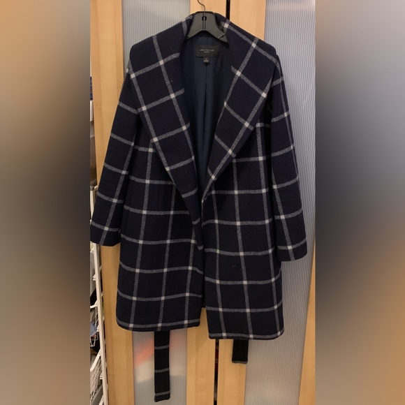 Ann Taylor Jackets & Blazers - Ann Taylor wool blend windowpane coat Size MP
